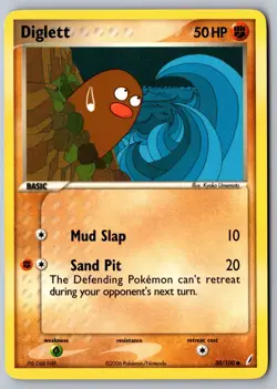 Pokemon: Diglett Common Crystal Guardians 50/100 LP - Image 1