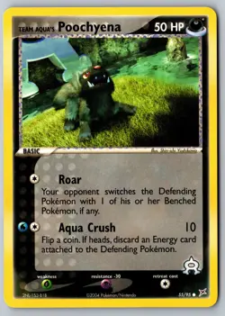Pokemon: Team Aqua's Poochyena Common Team Magma vs Team Aqua 55/95 LP+ - Image 1