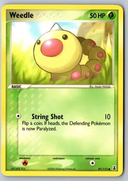 Pokemon: Weedle Common Delta Species 87/113 LP+ - Image 1