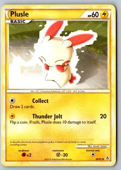 Pokemon: Plusle Uncommon Unleashed 36/95 LP+/NM - Image 1