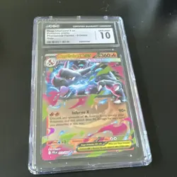 CGC 10 Mega Charizard X ex Holo 013/094 Phantasmal Flames 2025 - Image 1
