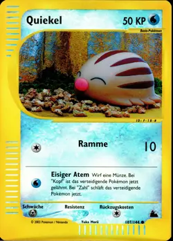 Quiekel / Swinub - 107/144 Skyridge - Reverse Holo DE NM Pokemon - Image 1