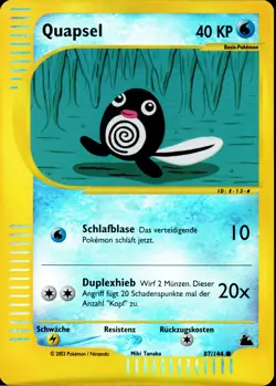 Quapsel / Poliwag - 87/144 Skyridge - Reverse Holo DE NM Pokemon - Image 1
