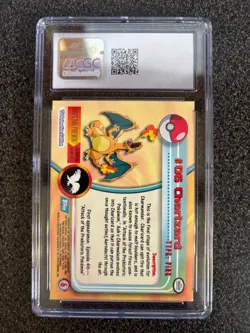 Charizard #6 Topps Series 1 First Print Blue Label CGC 7.5 Pokemon - Image 2