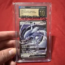 2018 Pokemon Japanese Super-Burst Impact #072 Lugia GX CGC 10 PRISTINE - Image 1
