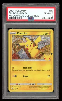 Pikachu - #25 McDonald's Promo - English - PSA 10 Gem Mint - Image 1