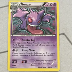 Gengar 60/162 Breakthrough Holo Rare Stage 2 HP130 Pokemon TCG Card English - Image 1