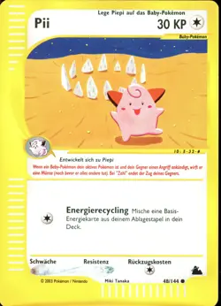 Pii / Cleffa - 48/144 Skyridge - Reverse Holo DE NM Pokemon - Image 1