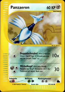 Panzaeron / Skarmory - 97/144 Skyridge - Reverse Holo DE NM Pokemon - Image 1