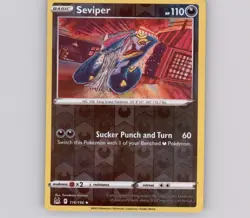 Seviper 116/196 Reverse Holo UC Lost Origin NM Pokemon - Image 1