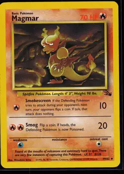 Magmar 39/62 Uncommon Fossil Pokemon Unlimited Lightly Played - Image 1