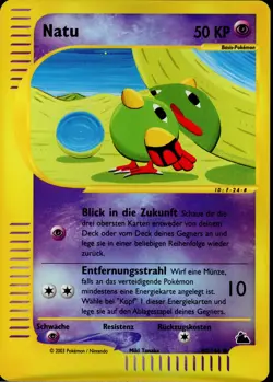 Natu - 80/144 Skyridge - Reverse Holo DE NM Pokemon - Image 1