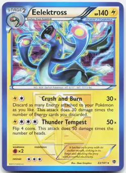 Eelektross 33/101 Holo Rare Plasma Blast Pokemon Holo LP - Image 1