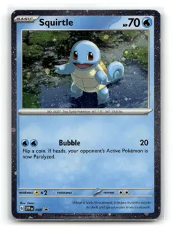 Squirtle (Cosmos Holo) 048 Holo Promo Scarlet & Violet Promo Pokemon Holo NM - Image 1