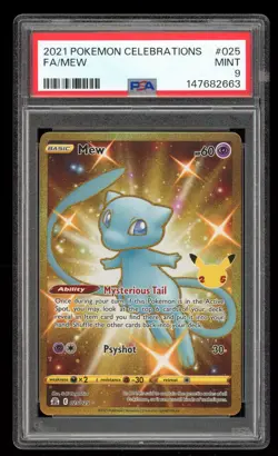 Mew - #025 Celebrations - English - PSA 9 Mint - Image 1