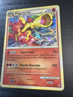 Pokemon TCG Cracked Ice Holo Magmortar 2/95 Unleashed - Image 1