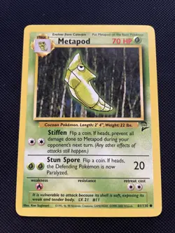 CHRYSACIER (METAPOD) COMMUNE - POKEMON 81/130 BASE SET 2 NM ANGLAIS - Image 1