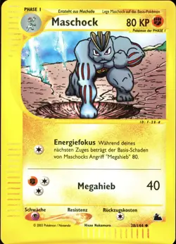 Maschock / Machoke - 38/144 Skyridge - Reverse Holo DE NM Pokemon - Image 1