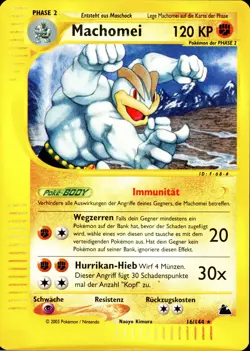 Machomei / Machamp - 16/144 Skyridge - Reverse Holo DE NM Pokemon - Image 1
