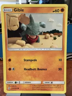 Gible 112/236 Common Normal SM - Unified Minds Pokemon Crochet Art Asaka Ito - Image 1