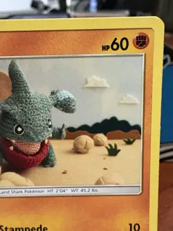 Gible 112/236 Common Normal SM - Unified Minds Pokemon Crochet Art Asaka Ito - Image 3