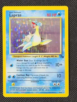 Played (MP) Lapras Holo #10 Fossil Pokemon TCG - Image 1