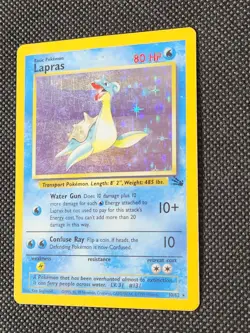 Played (MP) Lapras Holo #10 Fossil Pokemon TCG - Image 3