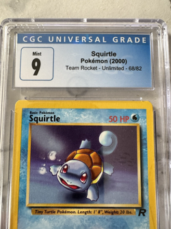 CGC Graded MINT 9 2000 Team Rocket Squirtle Pokemon TEAM ROCKET - UNLIMITED #068 - Image 3