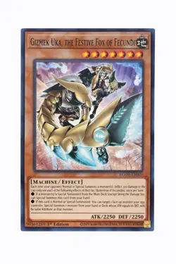 Yugioh! Gizmek Uka, the Festive Fox of Fecundity - EGO1-EN020 - Common - 1st Edi - Image 1
