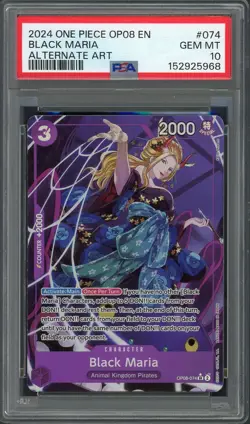 PSA 10 Black Maria (Alt Art) Two Legends OP08-074 EN One Piece B17 - Image 1