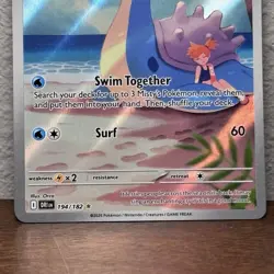 Pokemon TCG Card Misty's Lapras 194/182 Destined Rivals Full Art Secret Rare - Image 3