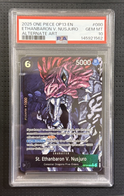 One Piece #OP13-080 St. Ethanbaron V. Nusjuro Rare Alternate Art PSA 10 - Image 1