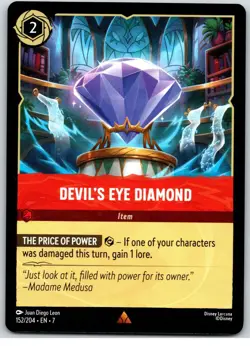 #152 Devil's Eye Diamond - Rare - Ruby 2025 Disney Lorcana Archazia's Island - Image 1