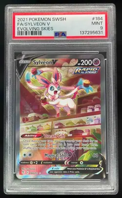 2021 Pokemon Sword & Shield Evolving Skies #184/203 Sylveon V PSA 9 - Image 1