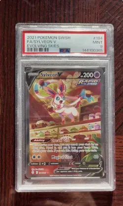 The Pokemon Company Sylveon V 184/203 Evolving Skies Alt Full Art Holo PSA 9 - Image 1