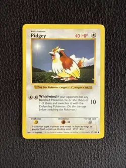 Pidgey Unlimited Base Set (Shadowless) 057/102 1999 LP - Image 1