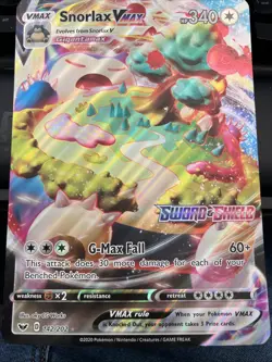 Snorlax VMAX JUMBO Card 142/202 Stamped Gamestop Promo Pokemon Sword & Shield - Image 2