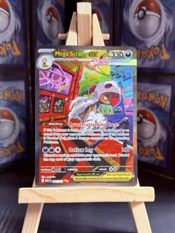 Mega Scrafty EX 285/217 Illustration Rare Pokemon Card NM Condition Never Played - Image 1