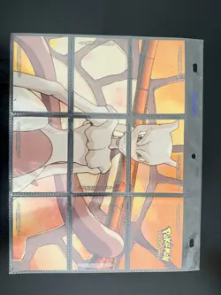 Topps English Pokemon Card The First Movie Mewtwo Sticker Puzzle Complete Blue - Image 1