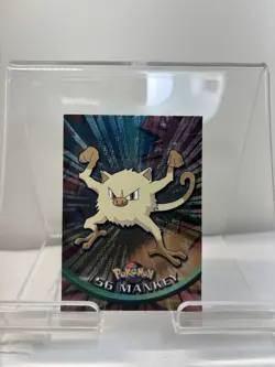 MANKEY TV Animation Edition POKEMON Holo Foil TOPPS 1999 Trading Card #56 - Image 4