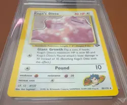 Kogas Ditto 10/132 Gym Challenge Holo - Pokemon Card - get graded 7 Excellent - Image 2
