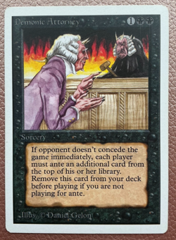 Demonic attorney unlimited MTG Magic the gathering - Image 1