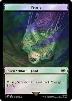 MTG SURGE FOIL {Food Token} (#024) // {Smaug Token} - The Lord of the Rings - Image 1