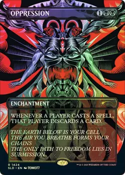 MTG FOIL Oppression Borderless - Secret Lair Drop #1424 - Image 1