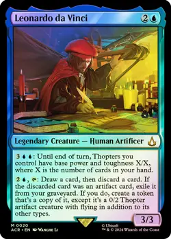 MTG FOIL Leonardo da Vinci - Assassin's Creed #020 - Image 1