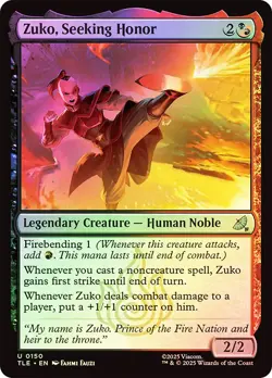 MTG FOIL Zuko, Seeking Honor - Avatar: The Last Airbender Eternal #150 - Image 1