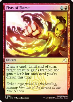 MTG FOIL Fists of Flame - Avatar: The Last Airbender Eternal #166 - Image 1