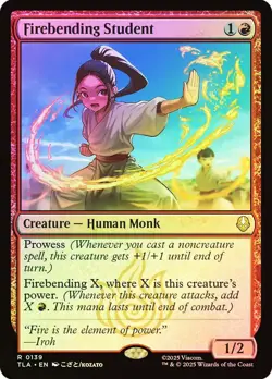 MTG FOIL Firebending Student - Avatar: The Last Airbender #139 - Image 1