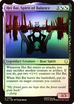 MTG FOIL Hei Bai, Spirit of Balance - Avatar: The Last Airbender #225 - Image 1