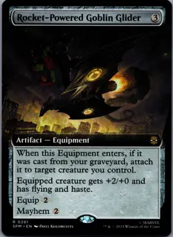 Rocket-Powered Goblin Glider 281 MTG Marvel's Spider-Man Rare Extended Art NM - Image 1
